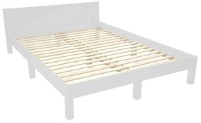 Világosszürke bükkfa franciaágy ágyráccsal 140x200 cm Dabi – Ragaba