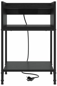 Éjjeli Szekrények 2 pcs Musta tammi 40 x 40 x 61 cm Faanyag