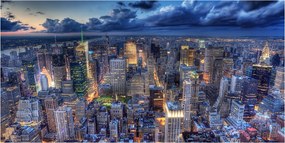 Fotó üvegkép New York madár repülés 140x70