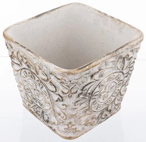 Kaspó cement arany, szürke 15x18,5x18,5 cm