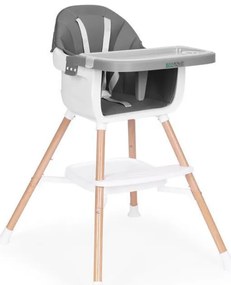 Gyerek etetőszék 2 az 1-ben szürke
