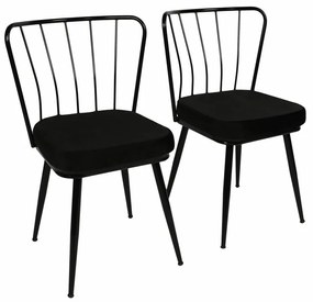 Yildiz Black and Black étkezőszék szett, 2 db, 2 db