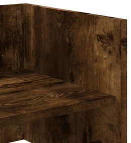 füstölt tölgy színű szerelt fa fali polc 100 x 35 x 30,5 cm