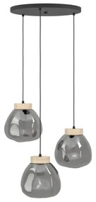 Eglo 390319 - Csillár zsinóron MAGACELA 3xE27/40W/230V füstös