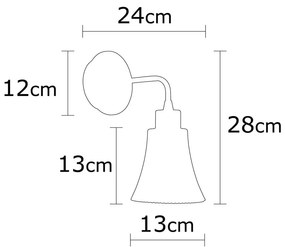 Rézszínű fali lámpa ø 13 cm Foca – Opviq lights