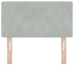 Fejtámla Kristály Gombbal Húzott Világosszürke 80 cm Akszád