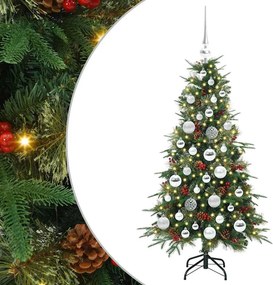vidaXL Műanyag Hajtogatós Karácsonyfa állvánnyal Zöld 120 cm PE és PVC