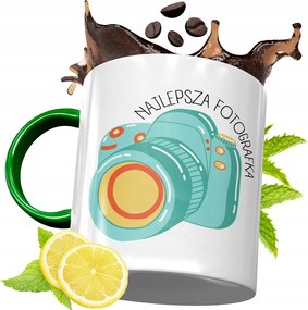 Zöld Bögre Fotósnak Születésnapi Ajándék Fényképes Nyomtatással