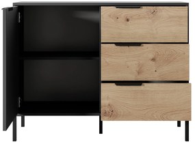 Komód Rastafa D3S (artisan tölgy  + fekete). 1071381