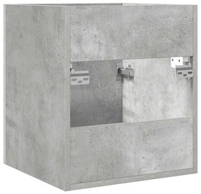 betonszürke szerelt fa fürdőszobai mosdószekrény 41x38,5x46 cm