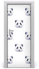 Fotótapéta ajtóra pandák 75x205 cm