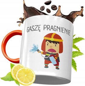 Narancssárga Bögre Tűzoltónak Tökéletes Ajándék fényképes nyomtatással