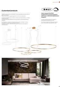 Redo 01-1721 - LED Csillár zsinóron ORBIT LED/42W + LED/66W/230V bronz