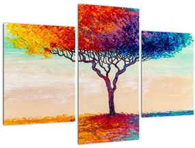 Egy festett fa képe (90x60 cm)