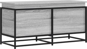 vidaXL szürke sonoma szerelt fa tárolóláda fedéllel 100x40x51,5 cm