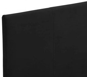 fekete szövetkárpitozású ágykeret 90 x 200 cm