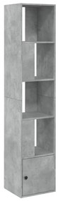 betonszürke szerelt fa könyvespolc 40 x 36 x 189 cm