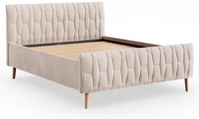 Kárpitozott ágy matrac nélkül FLORA 160x200 cm bézs színű