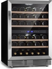 Klarstein Vinovilla 50 Duo, 2 zónás borhűtő, 53 liter, 17 palack, 3-színű LED világítás, üvegajtó