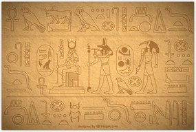 Poszterek 120x80 Egyiptomi hieroglifĂĄk