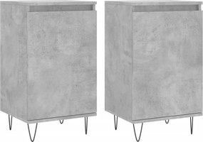 vidaXL 2 db betonszürke szerelt fa tálalószekrény 40 x 35 x 70 cm