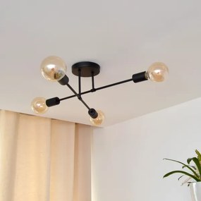 LED Felületre szerelhető csillár CAMBRIDGE 4xE27/8W/230V fekete