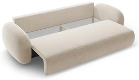 Bézs zsenília kinyitható-tárolóhelyes kanapé 262 cm Tonale – Cosmopolitan Design