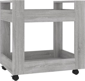 vidaXL szürke sonoma szerelt fa asztal-kocsi 60 x 45 x 60 cm
