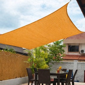 Napvitorla - árnyékoló teraszra, négyszög alakú 2x3 m Aranyhomok színben - HDPE anyagból