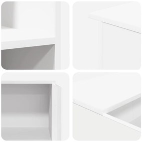 recepciós pult fehér 100x50x103,5 cm szerelt fa