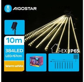 Aigostar B.V. Aigostar - LED Napelemes karácsonyi lánc 384xLED/13m IP65 meleg fehér AI1207