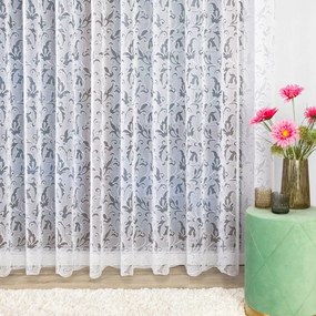 Kész Függöny Szalaggal, Enyhén Tejfehér 650X250