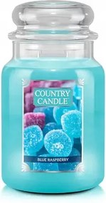 Blue Raspberry Country Candle nagy illatgyertya két kanóccal