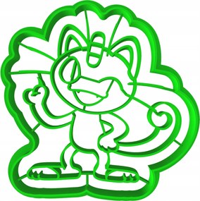 Pokemon Meowth keksz lyukasztó forma 1 8cm