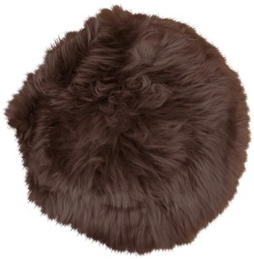 Báránybőr ülőpárna, barna, 35 cm