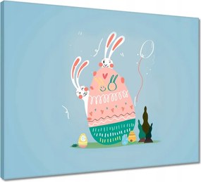 Vászonkép 50x40 Nyuszi Húsvét
