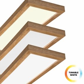 Brilagi-LED Dimmelhető lámpa WOODY FRAME LED/50W/230V tölgy 120x30 cm IP44 + távirányító