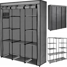 Textilszekrény 10 polccal Mira Maxi antracit