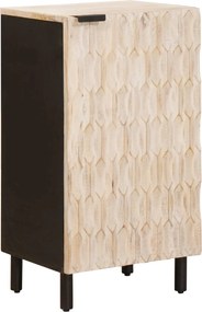 vidaXL Széf Fehér mosott felület 40 x 33 x 75 cm Tömör Mangófát