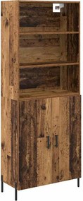 vidaXL Magasfiú Öreg fa 69,5 x 32,5 x 180 cm Faanyag