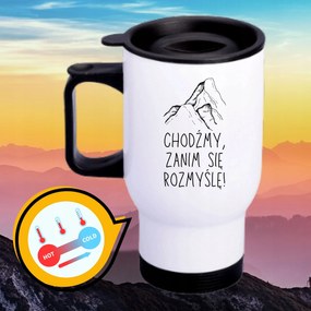 Fehér Thermo Bögre Vicces Ajándék Menjünk, Mielőtt Meggondolom Magam