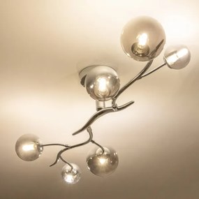 Brilagi - LED Felületre szerelhető csillár MISTEL 6xG9/3W/230V fényezett króm/füstös