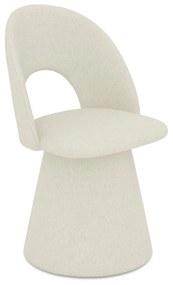 Krémszínű kárpitozott étkezőfotel Kalo – Makamii