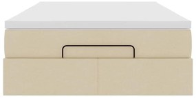 Ottomán ágykeret matraccal krém 120x200cm szövet