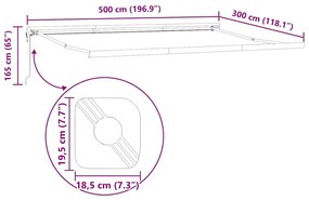 Napernyő Fehér 5 x 3 m Fém