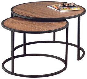 Tambur Walnut összecsukható asztal, 2 db