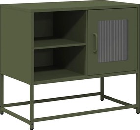 vidaXL olívazöld acél TV-szekrény 68 x 39 x 60,5 cm