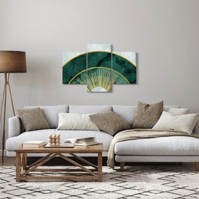Kép - Arany textúrájú formák (90x60 cm)