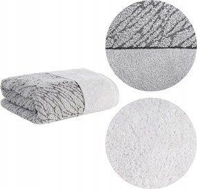 Nola Fürdőlepedő 50x90cm Ezüst Pamut Vastag Nedvszívó Spa Ajándék