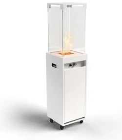 Planika Faro GAS - Kültéri gáz kandalló 142x36 cm 8kW fehér + védőborítás